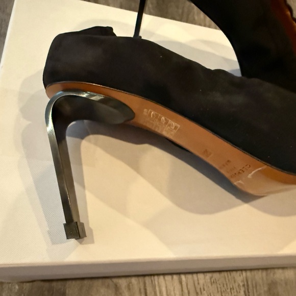 NIB Robert Clergerie Paris Black Suede Heels 8/38 - Picture 4 of 8